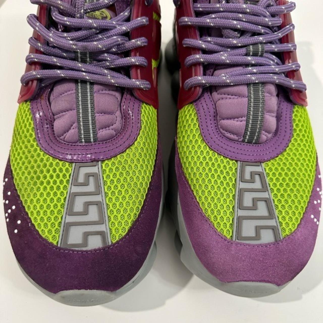 Green Purple Versace Chain Reaction! Pre Owned Size 9 (42EU) $400