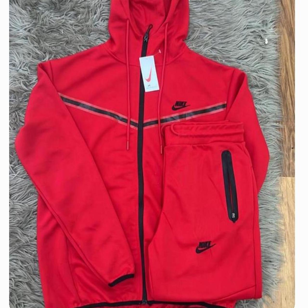 Nike sweat suit Red / black band new Pants and... Depop
