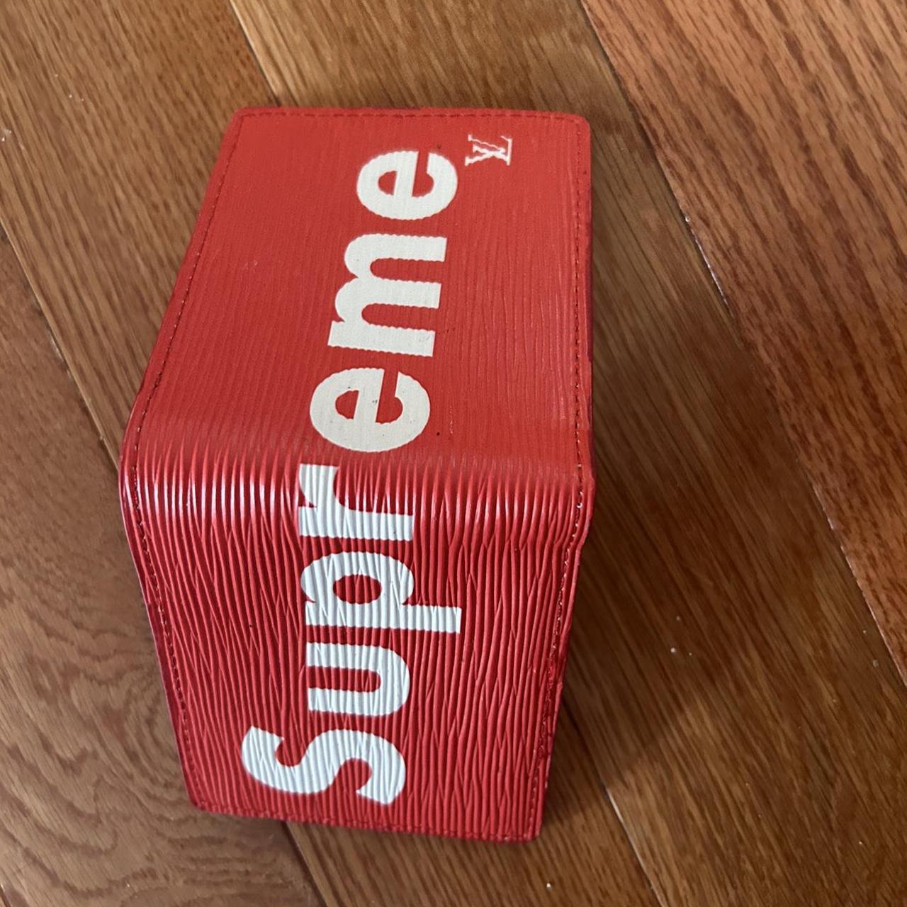 Supreme x Louis Vuitton red wallet - Depop