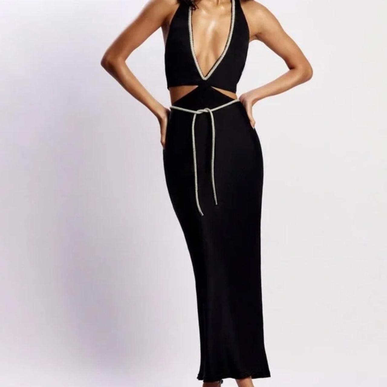 Meshki Lila Diamanté Rope Dress in XS. Like new Depop