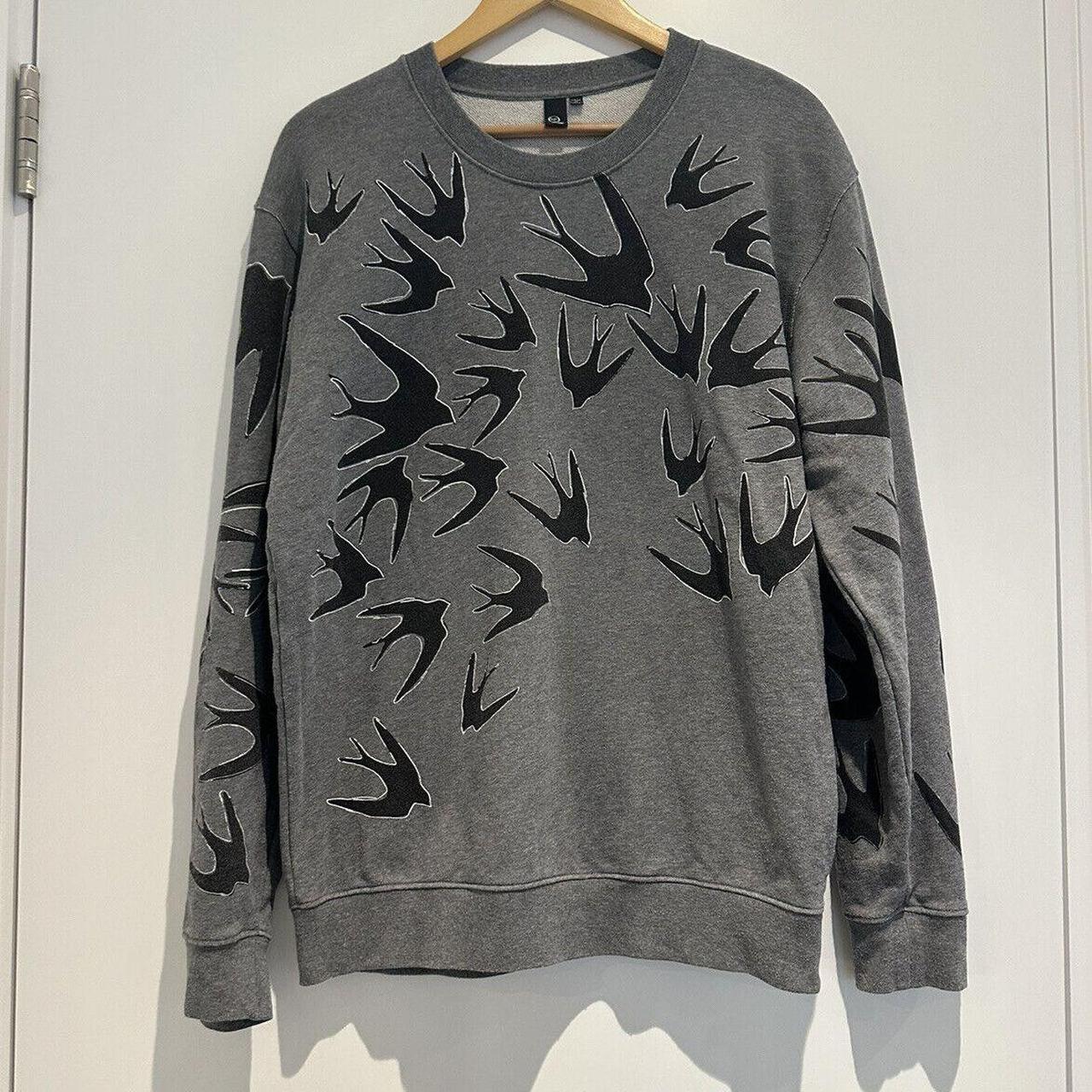 ALEXANDER MCQUEEN JUMPER SWALLOW PRINT SWEATSHIRT