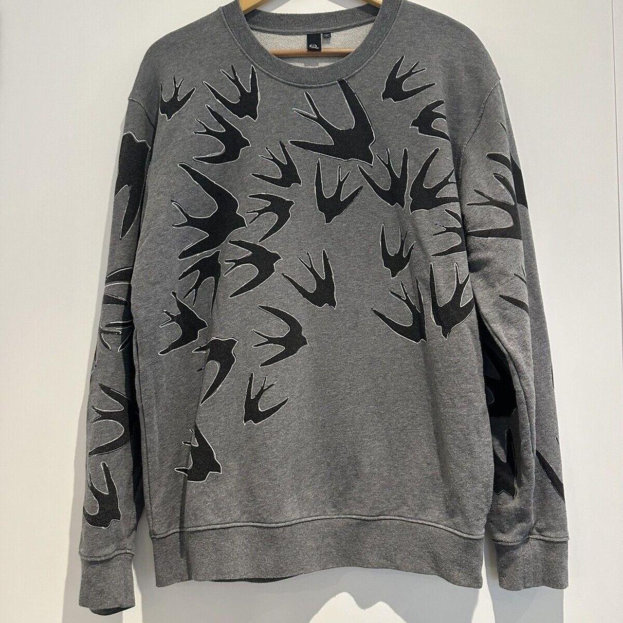 ALEXANDER MCQUEEN JUMPER SWALLOW PRINT SWEATSHIRT