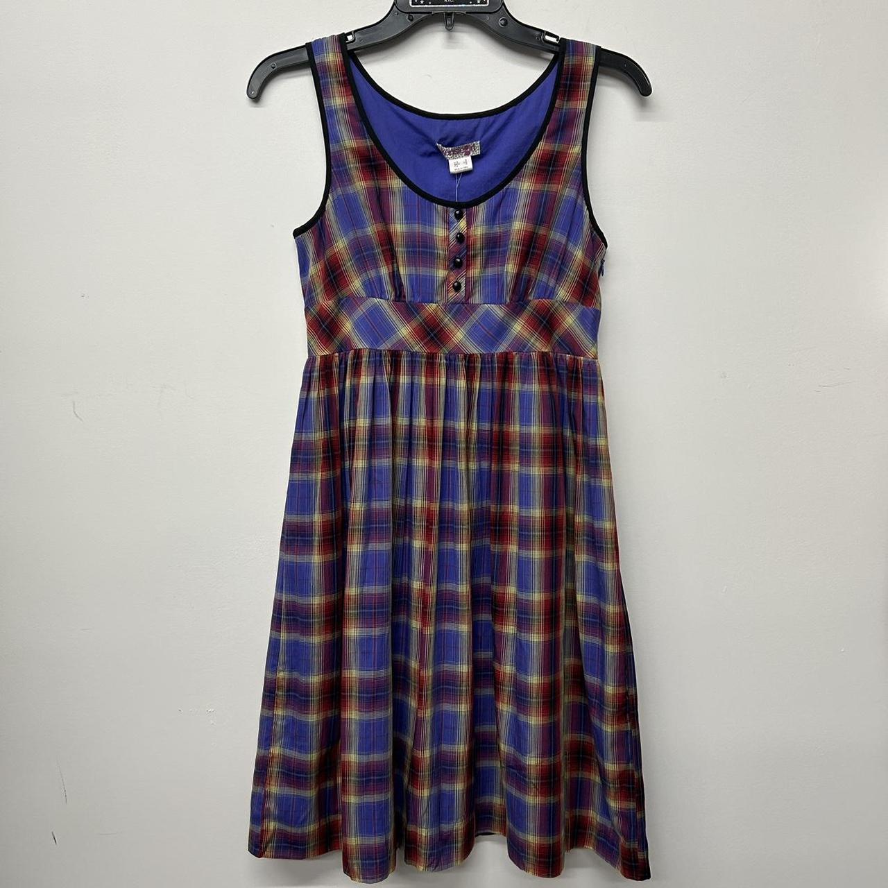 Vintage 90s plaid dress NWT This super cute dress. Depop