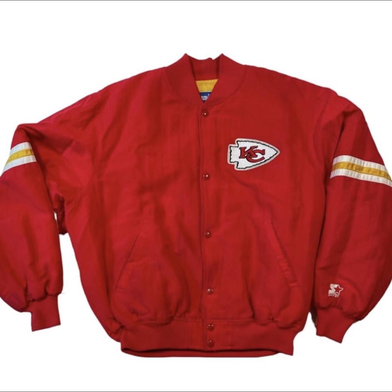 Vintage 90s Kansas City Chiefs Puffer Starter Jacket - Depop