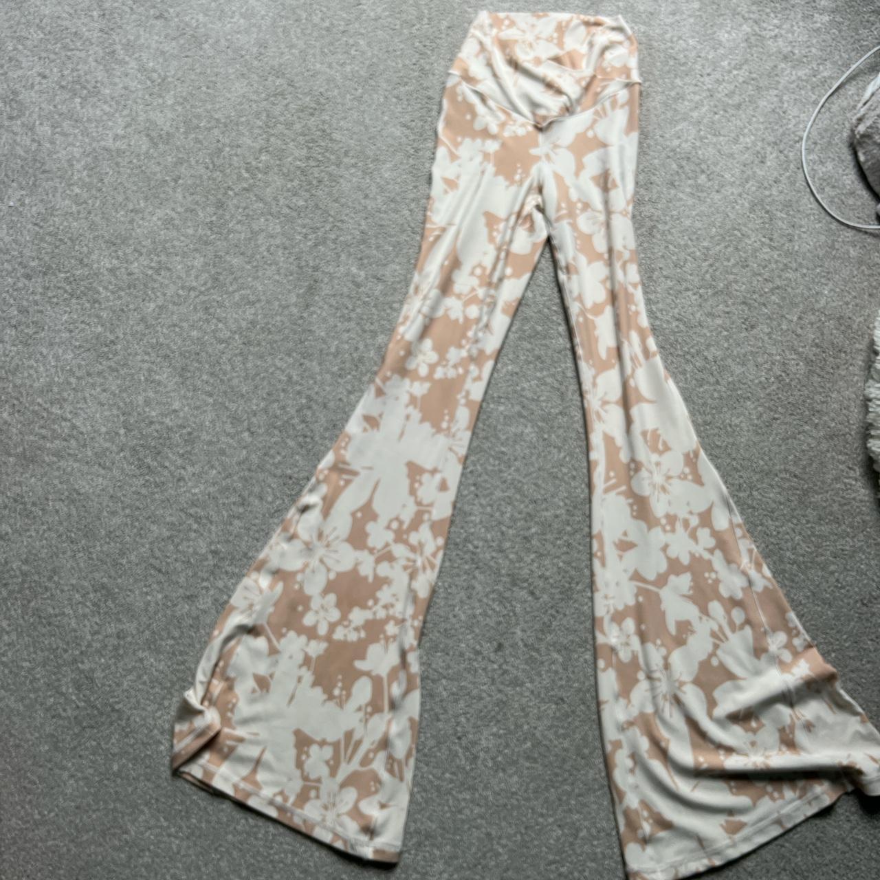 small aerie floral flare leggings