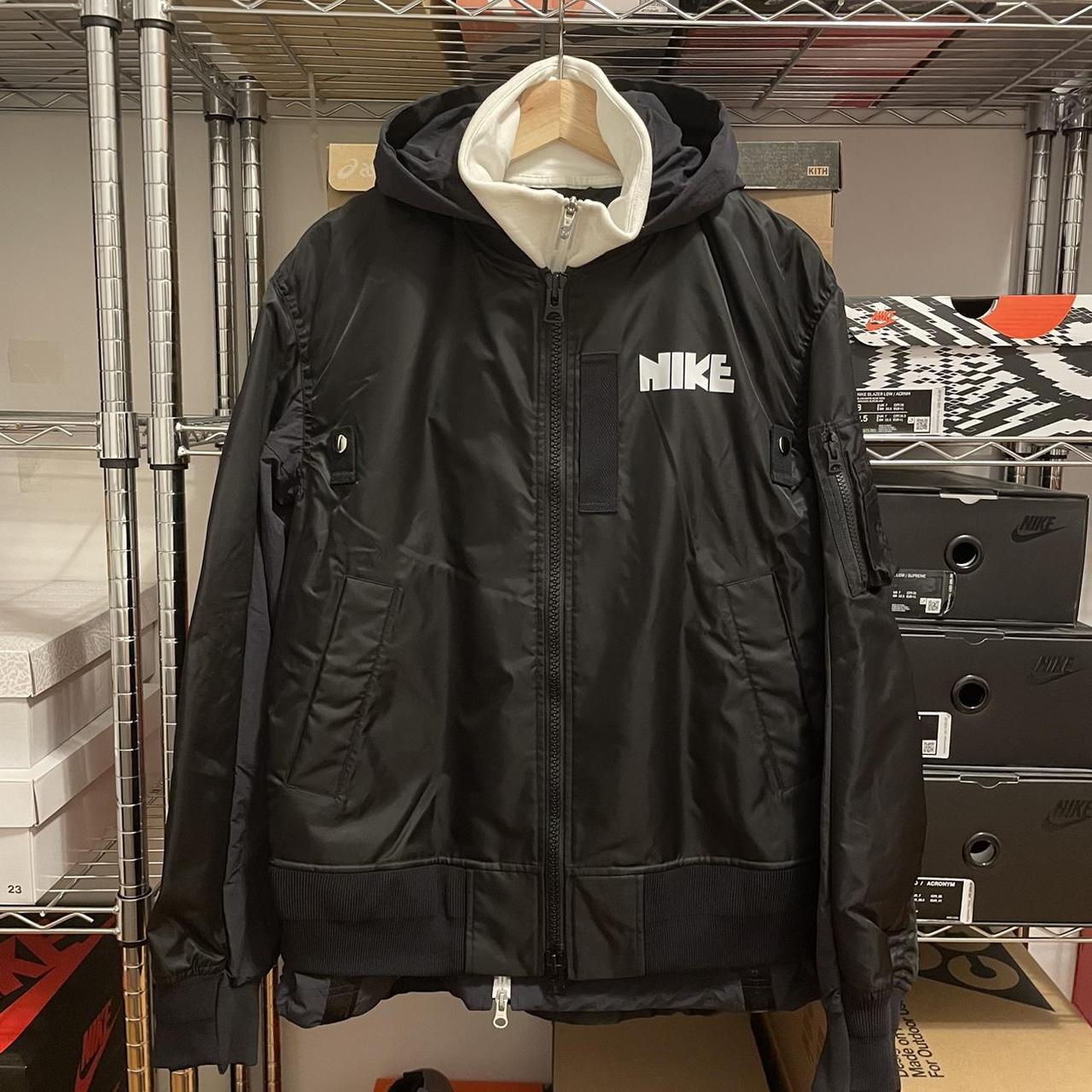nike × sacai layared bomber jacket