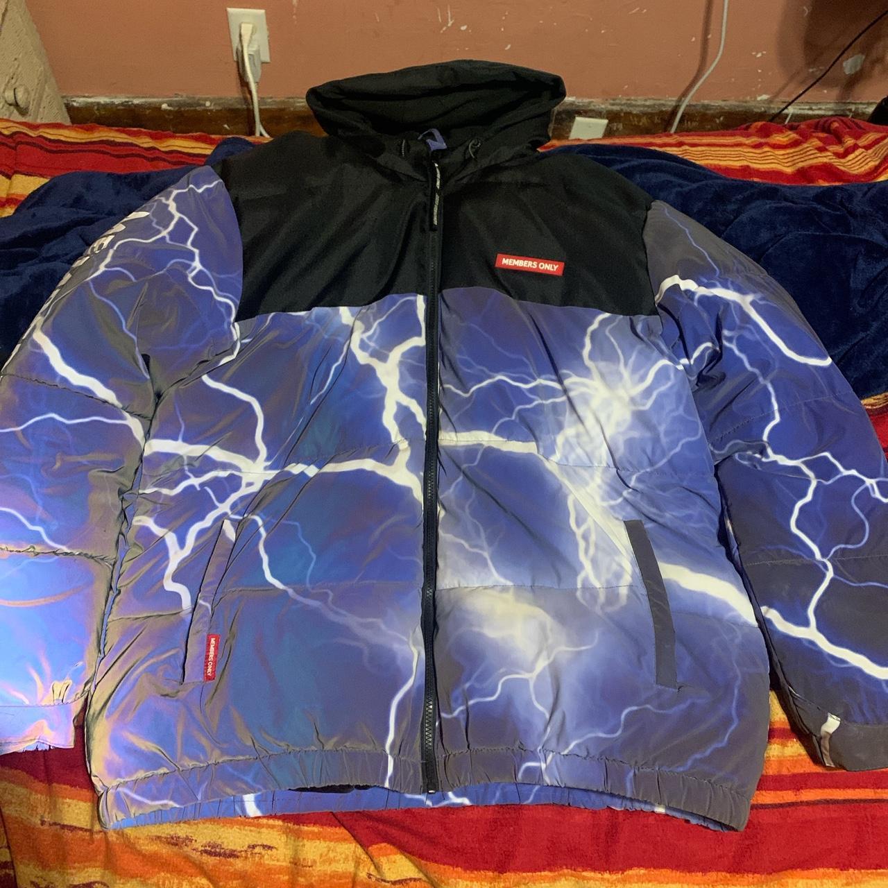 Blue Reflective on sale Lightning Puffer Jacket