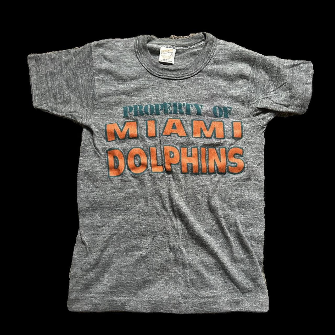 Youth Kids Vintage 90s Miami Dolphins Teal Orange - Depop