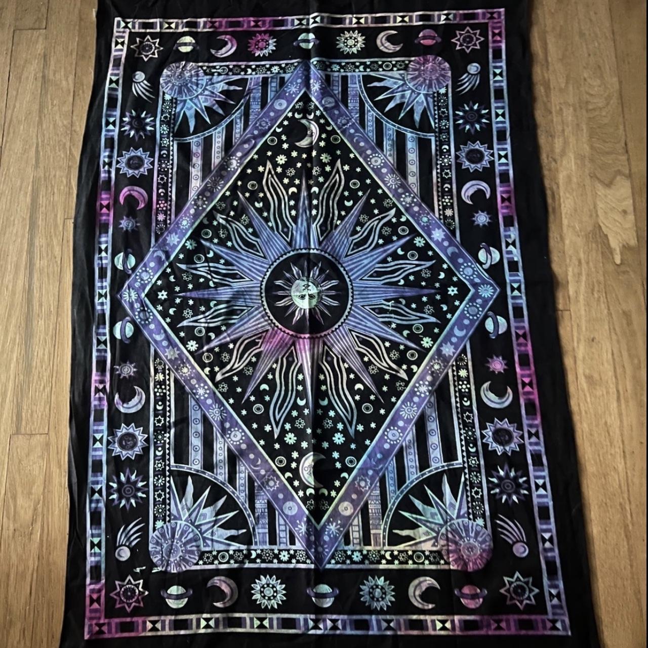 colorful tapestry used 46 inch long 29 inch wide Depop