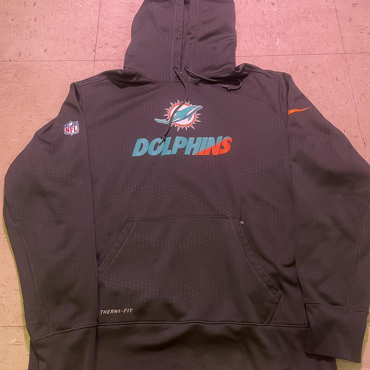 Miami Dolphins Nike Therma Pullover Hoodie - Mens