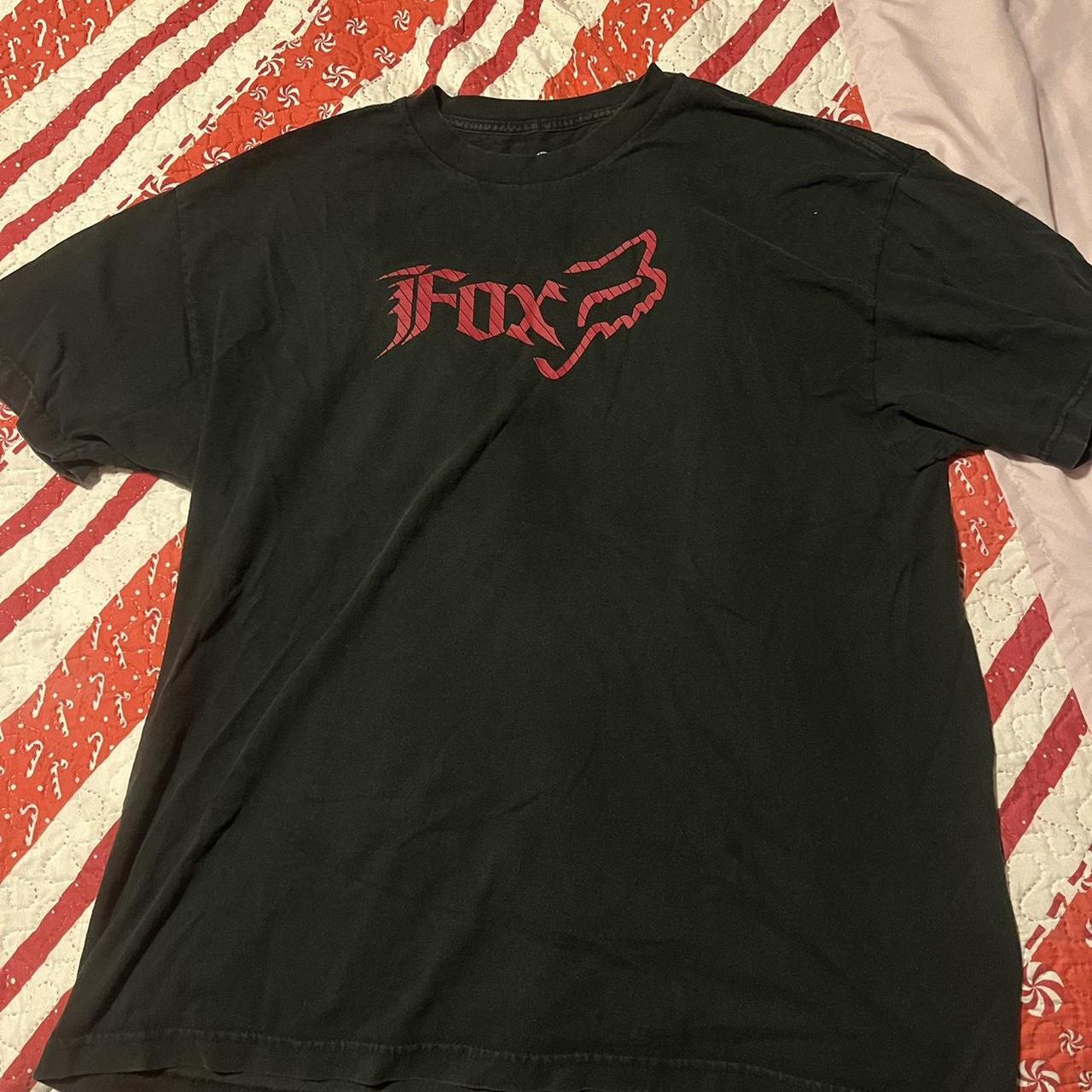 Cool XL FOX shirt with design on the front - Depop