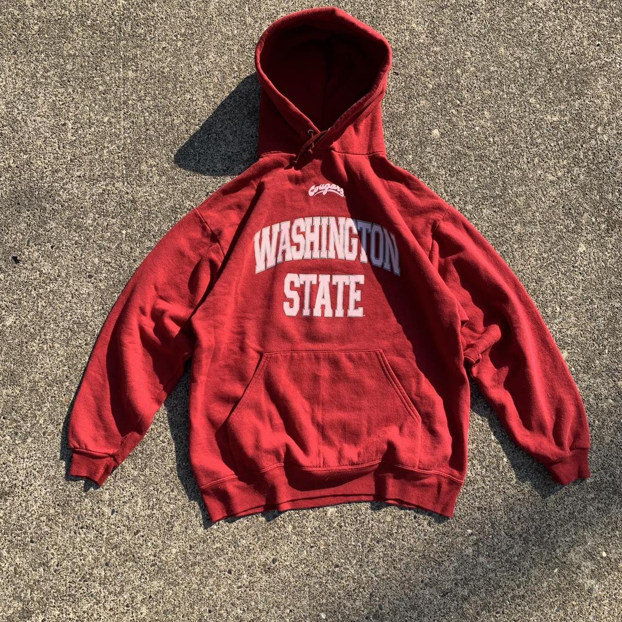 super essential 90s style wsu cougars hoodie size:... - Depop