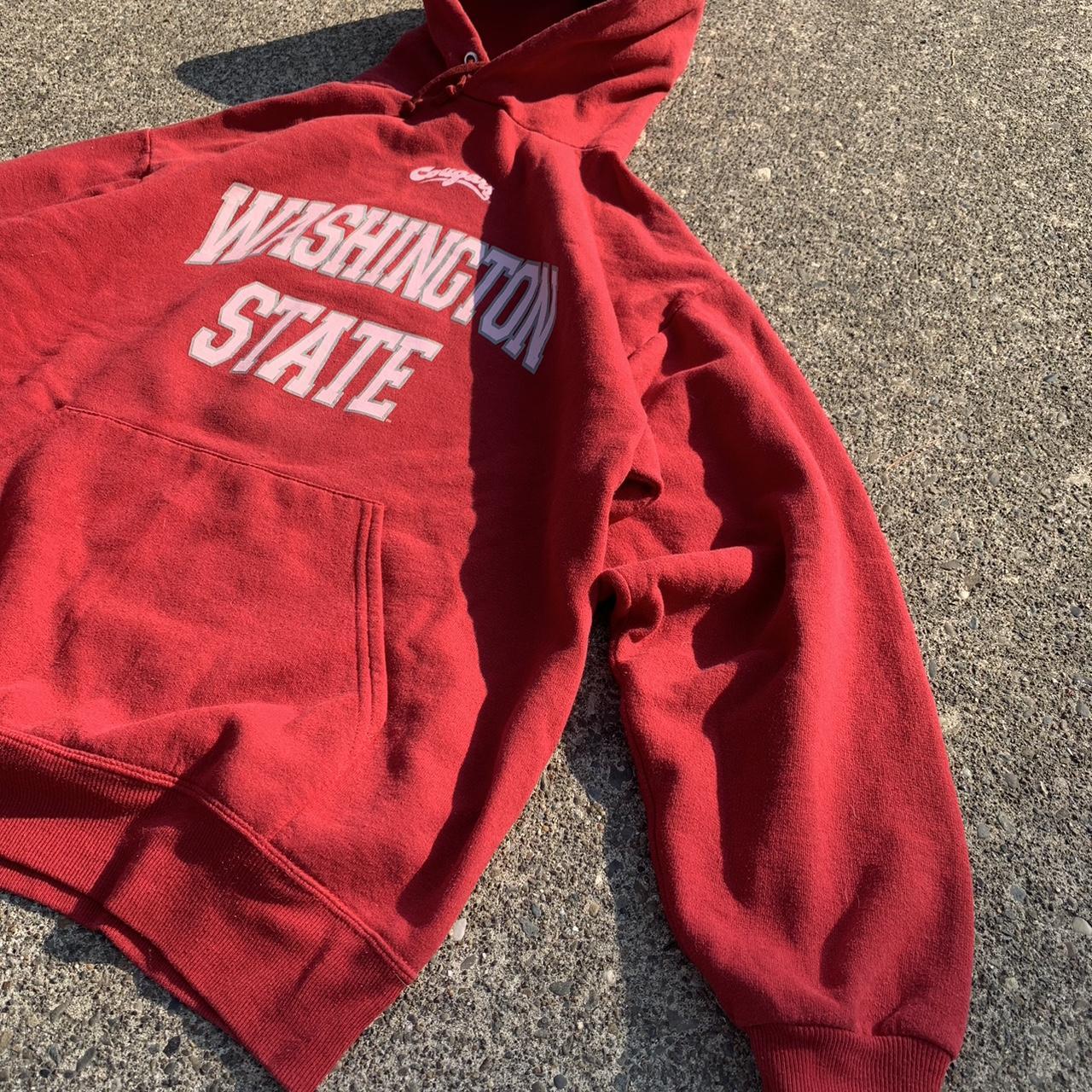 super essential 90s style wsu cougars hoodie size:... - Depop