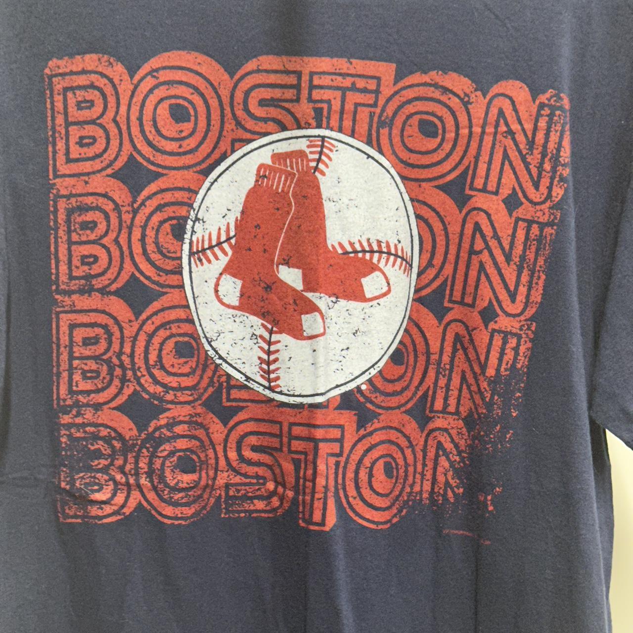 Boston Red Sox t shirt Mens Soft Navy tee Pit to - Depop