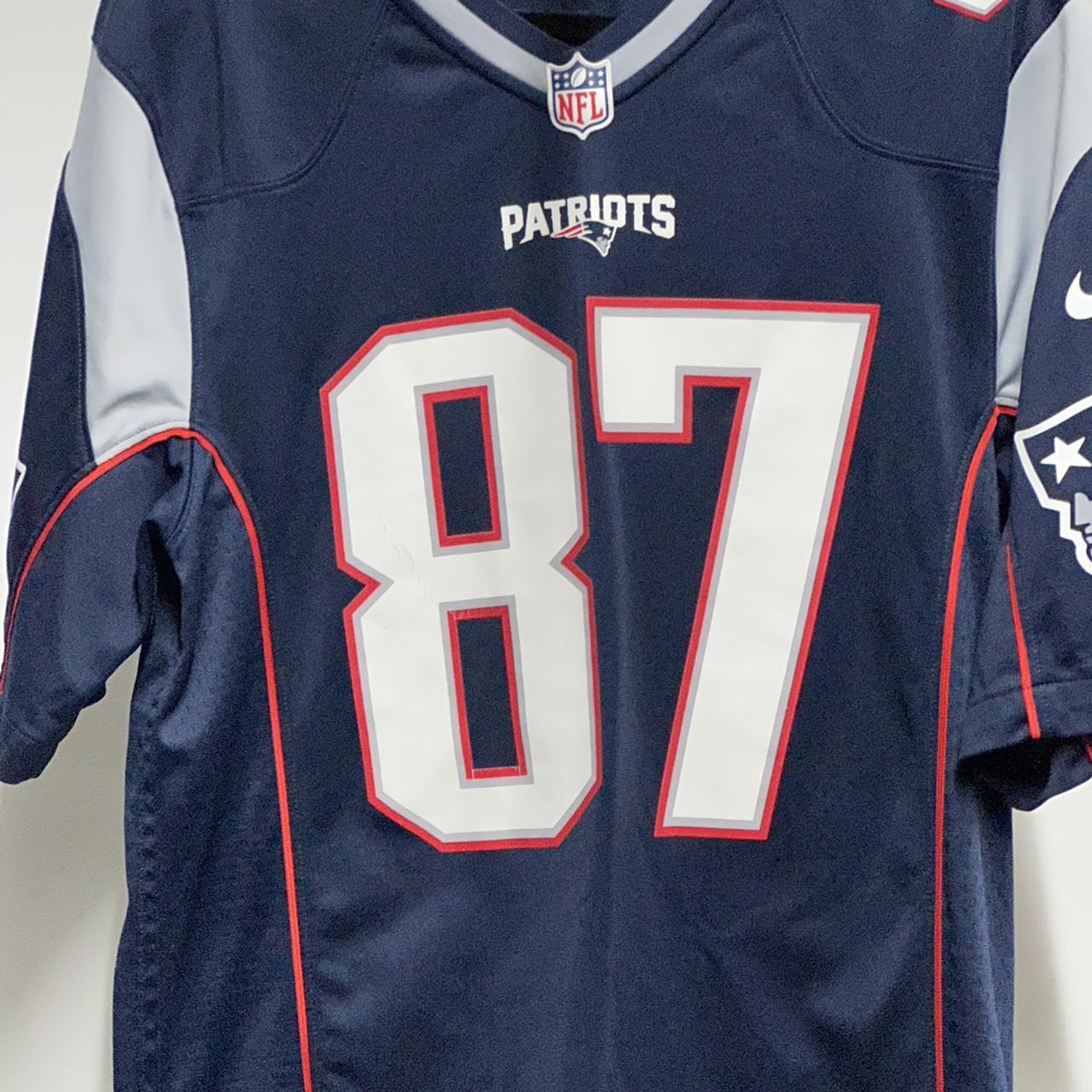 Women's Patriots #87 Gronkowski Official NFL jersey - Depop