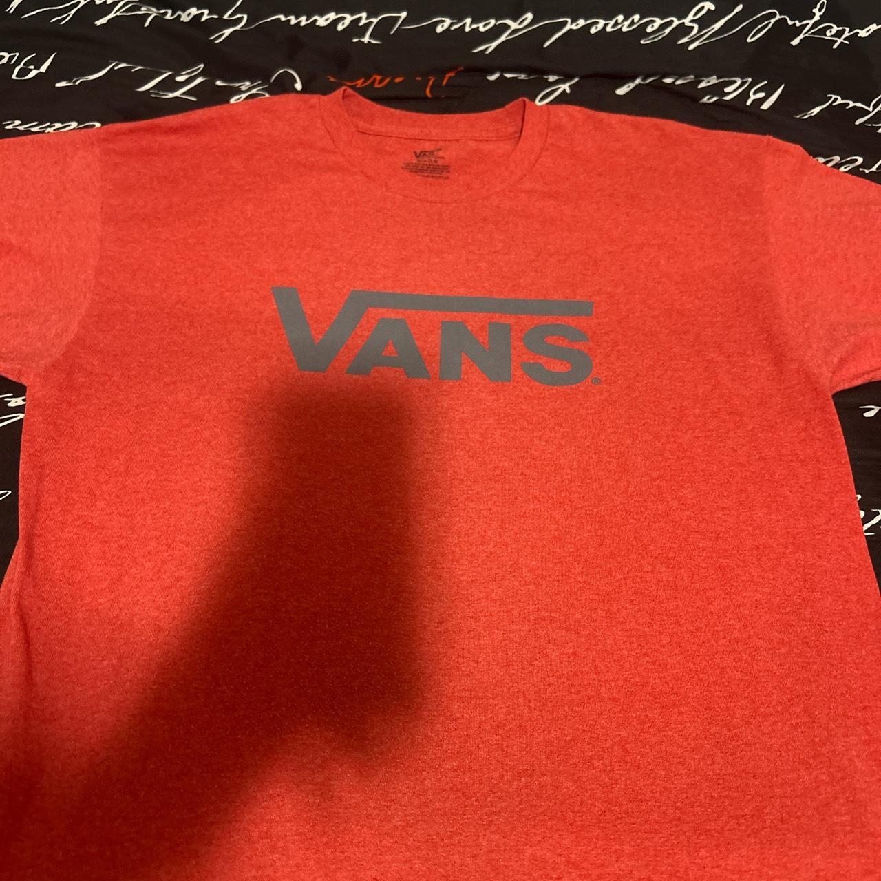 Red T-Shirt Brand: Vans Wording: Vans - Depop