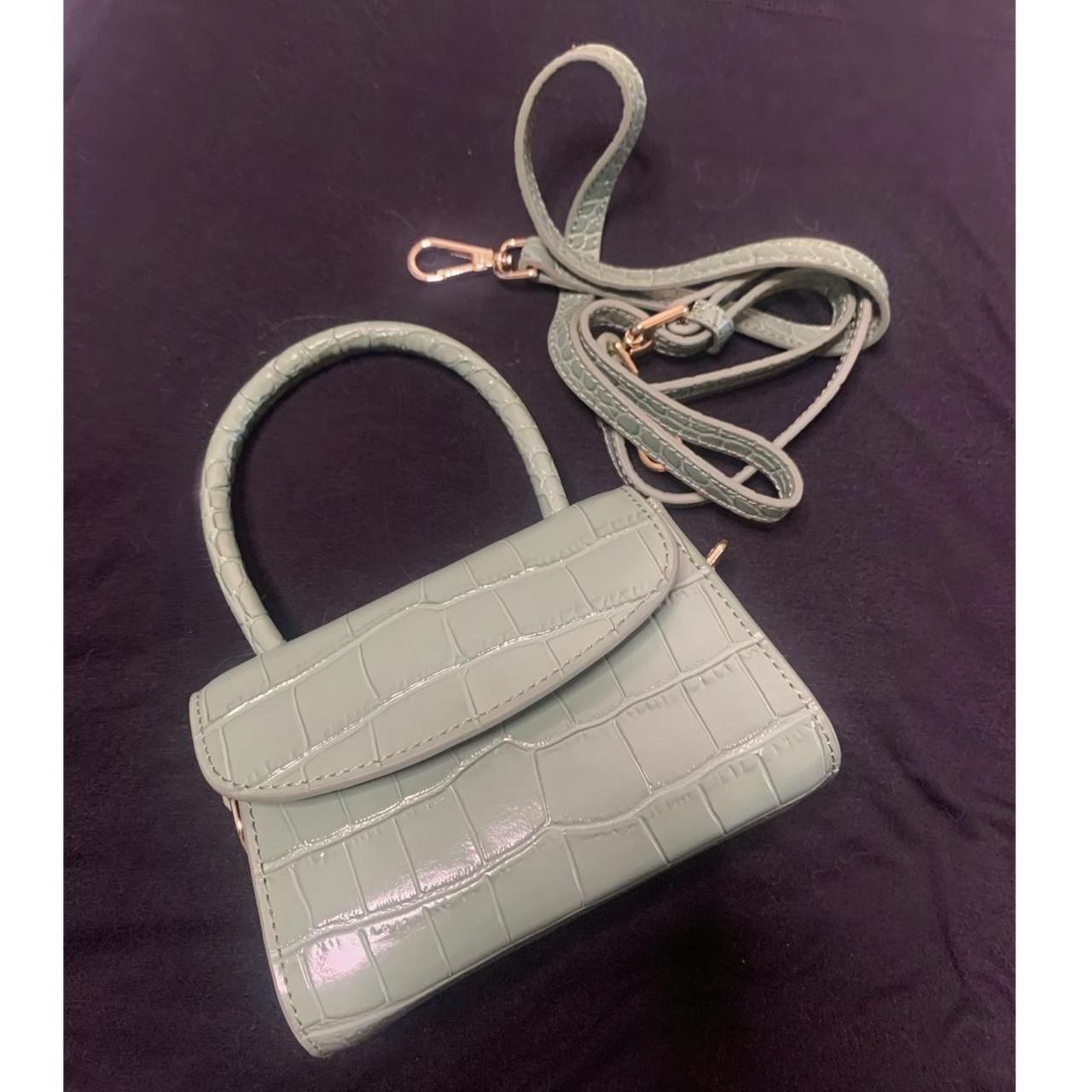 By Far designer mini purse bag in sage green color Depop