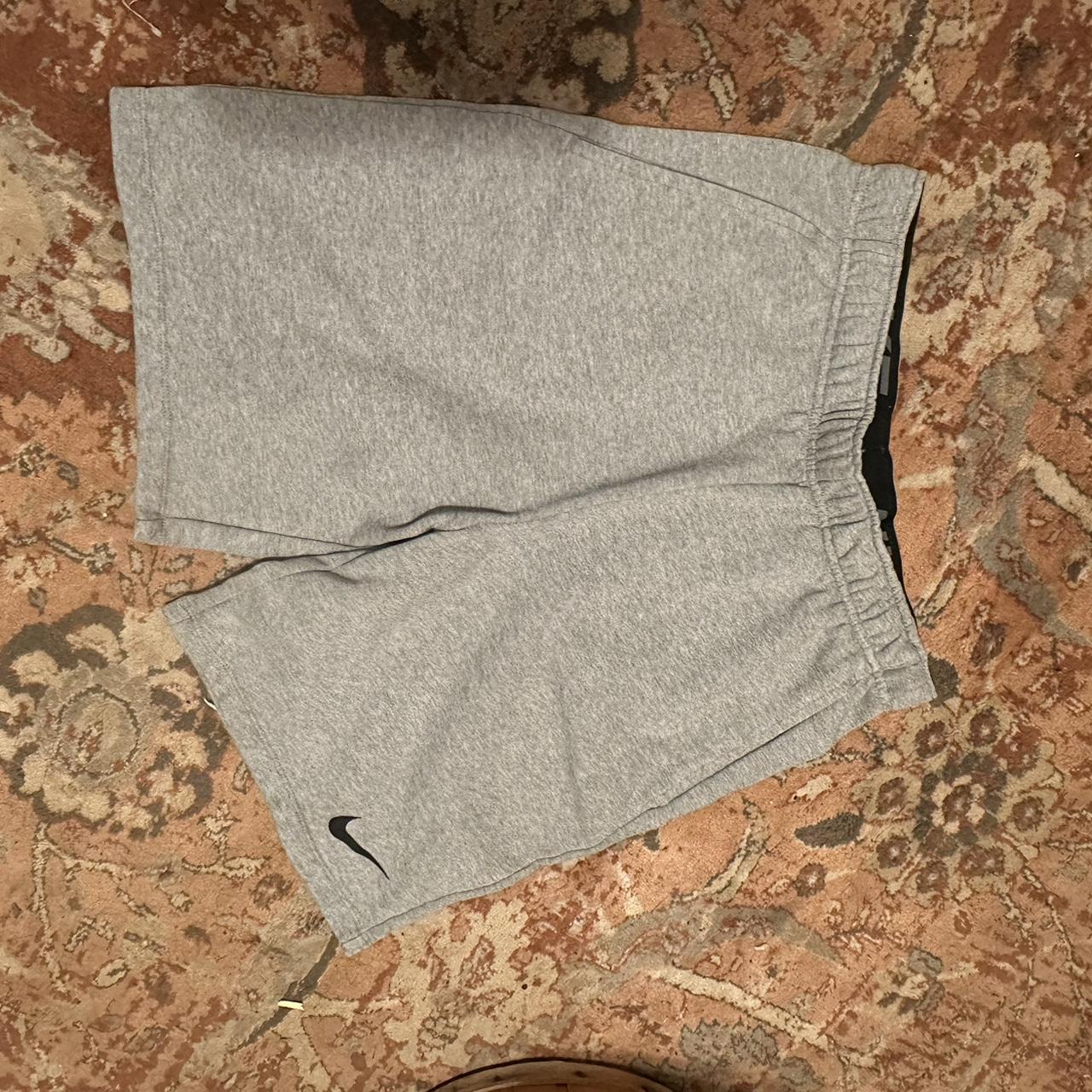 mens grey nike sweat shorts