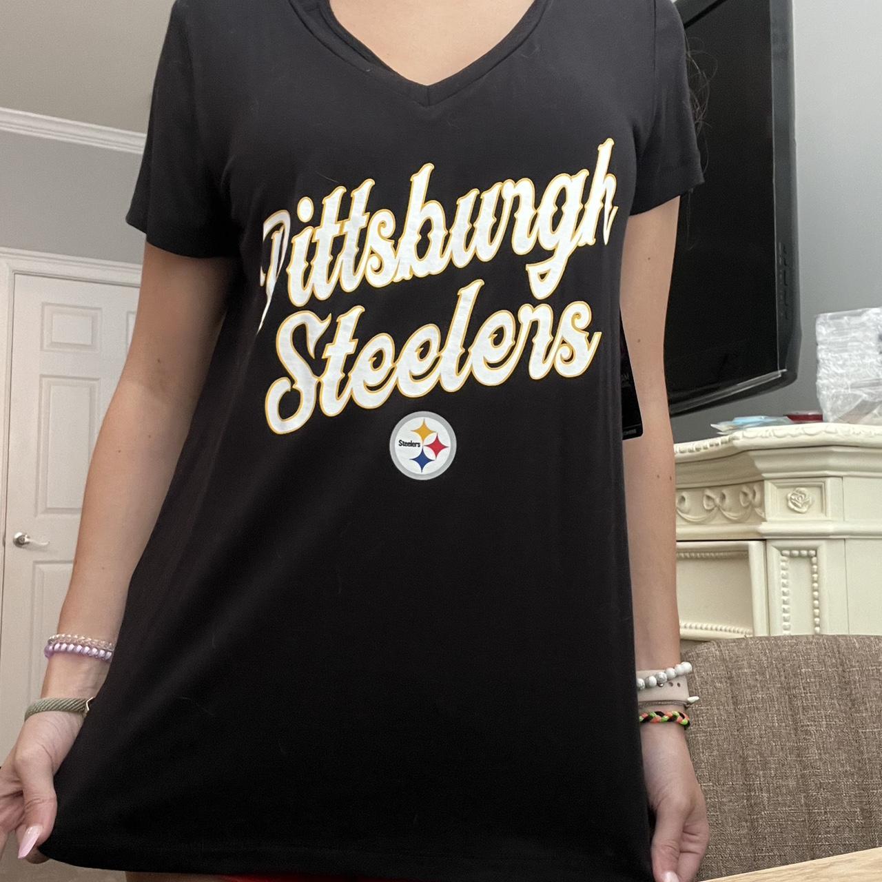 Size small black pittsburgh Steelers shirt from NFL - Depop