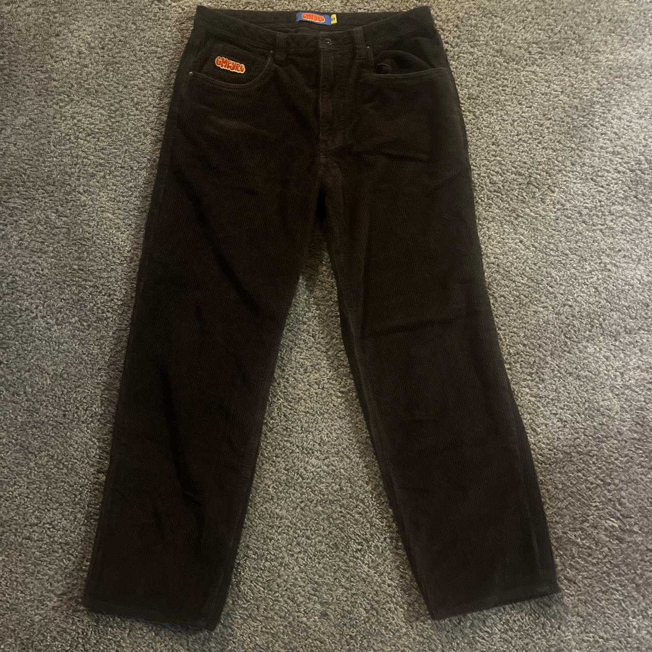 Emprye corduoy pants 2 stains in the back shown in... - Depop