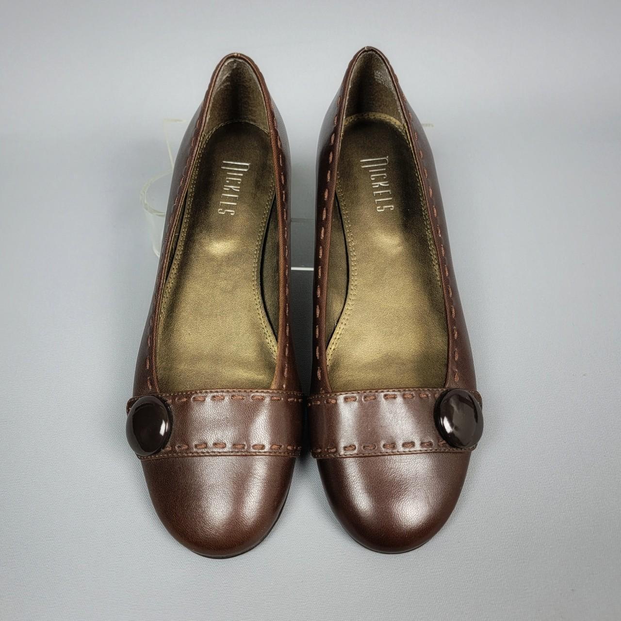 Nickel Brown Leather Ballet Shoes Flats Excellent... - Depop