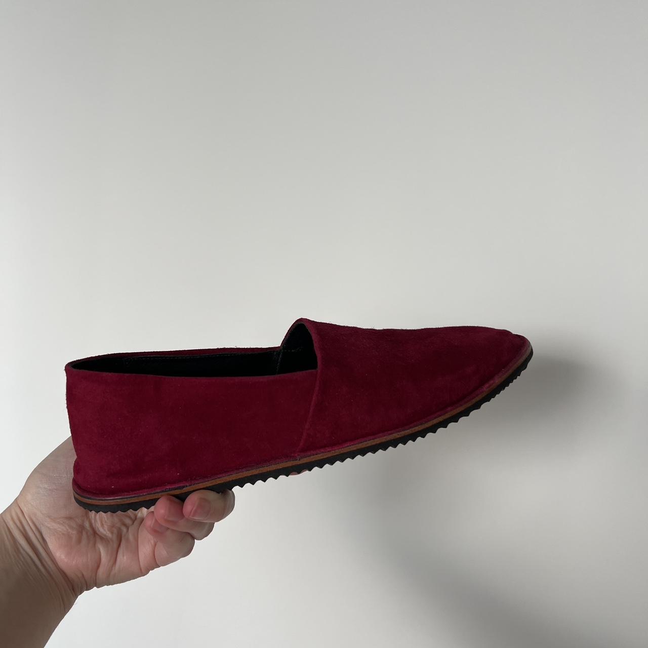 Red 2024 suede espadrilles