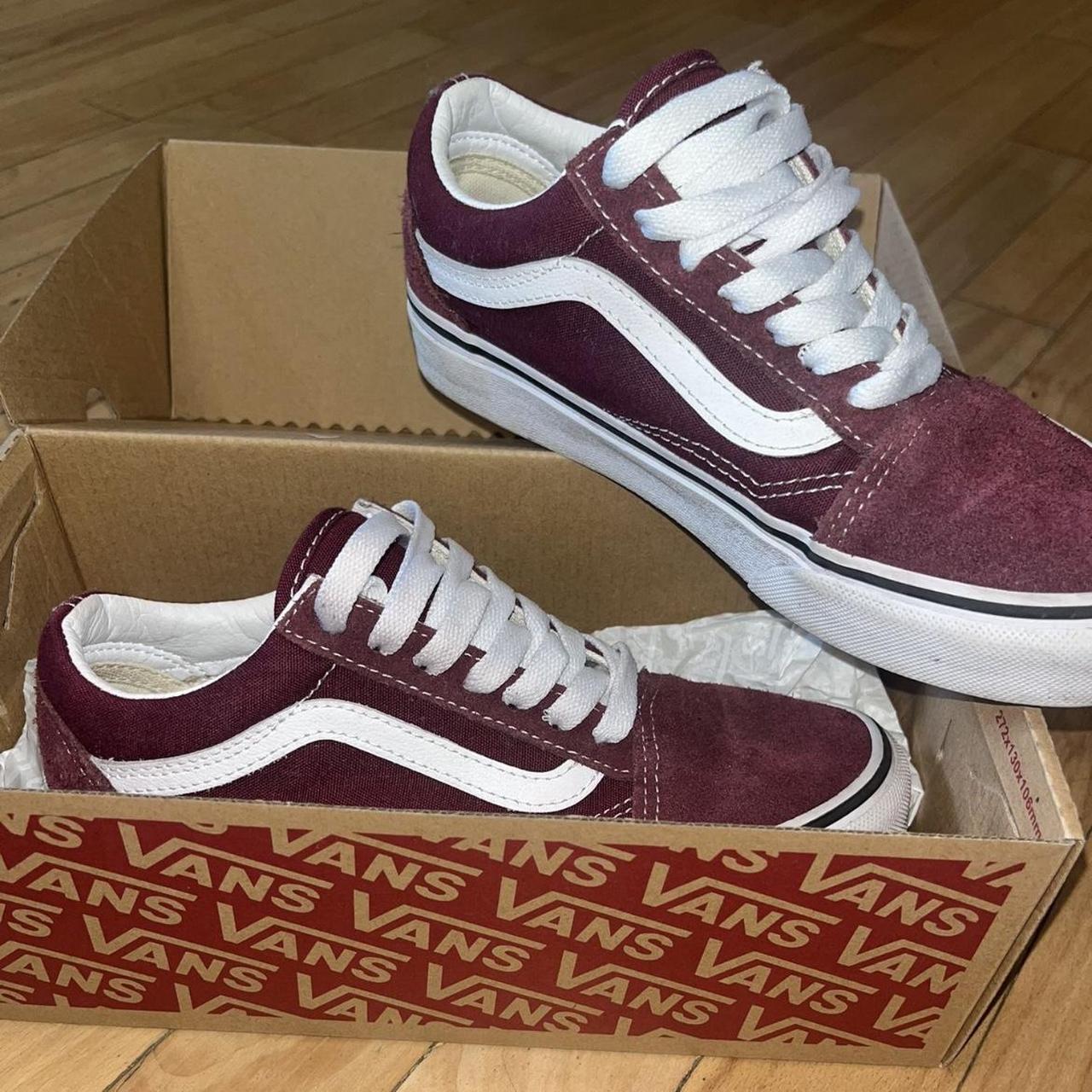 Burgundy vans shop size 5