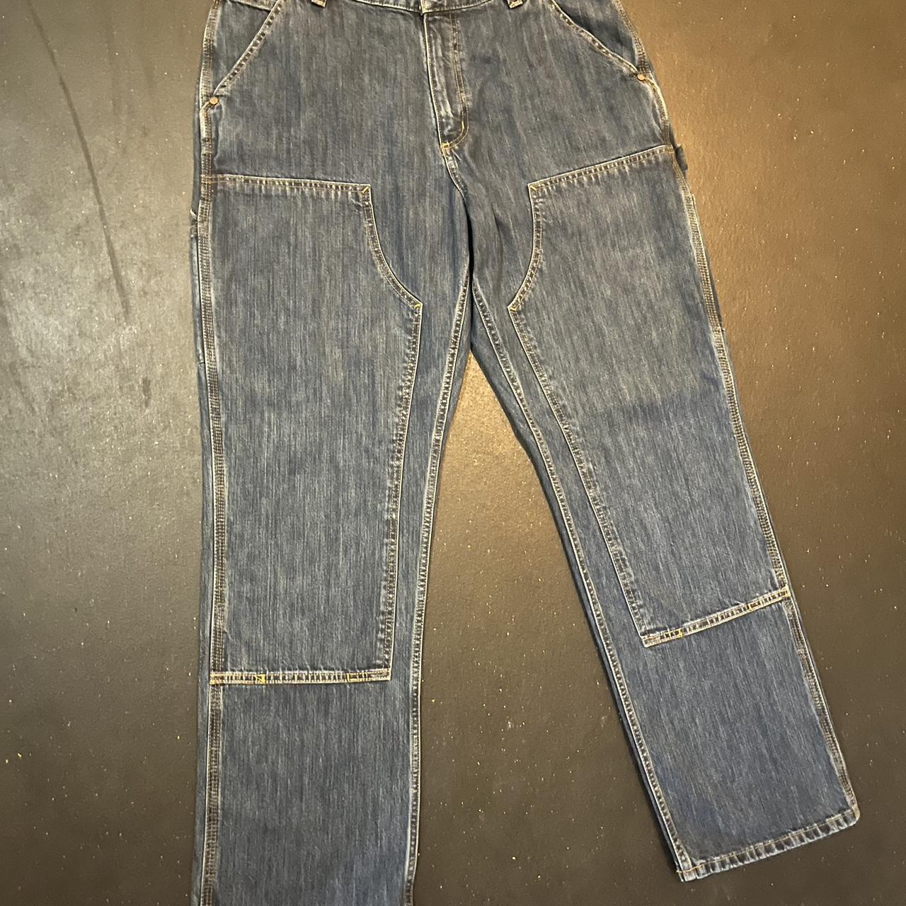 Some classic Carhart denim double knees, these got a... - Depop