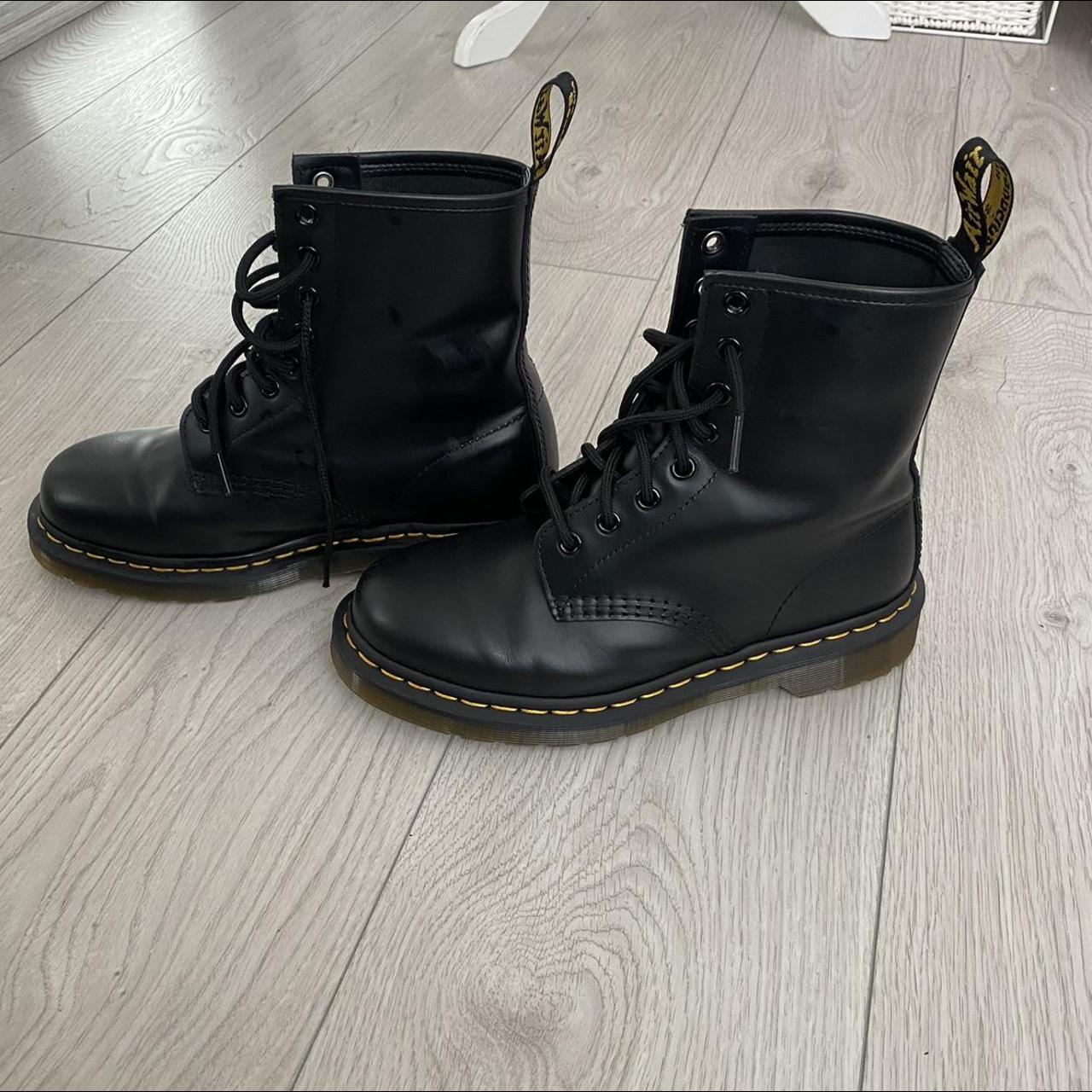 Black Doc Martin Boots. Worn once. - Depop