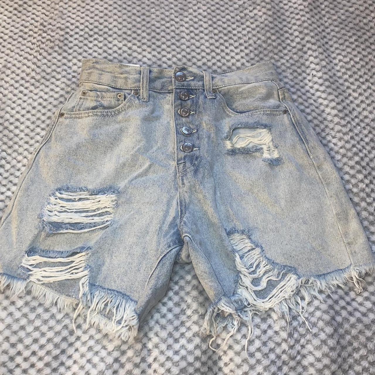 ACID WASHED JORTS ⭐️ - size 25 - mom style shorts -... - Depop