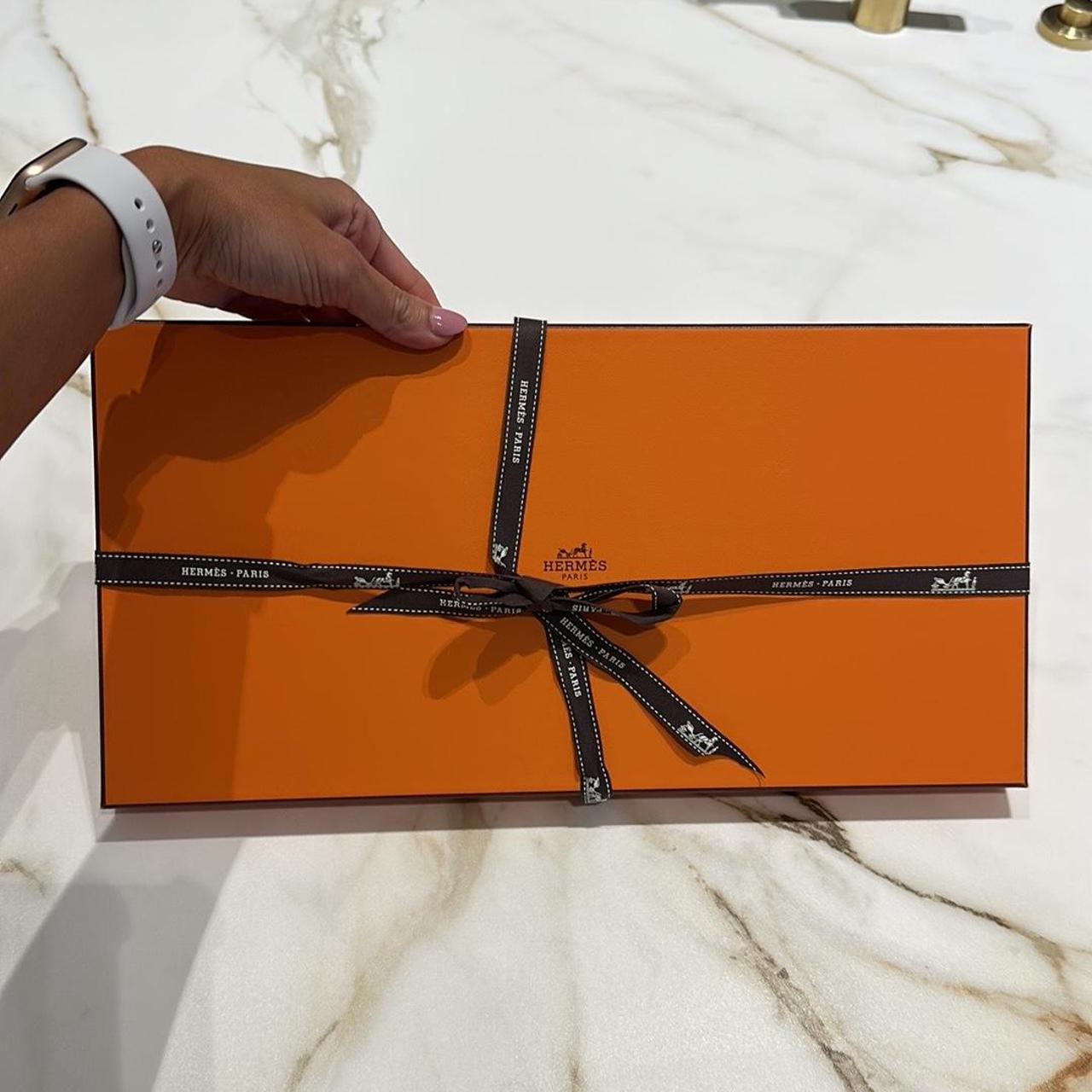 Authentic Hermes Square Orange Empty Box Came - Depop