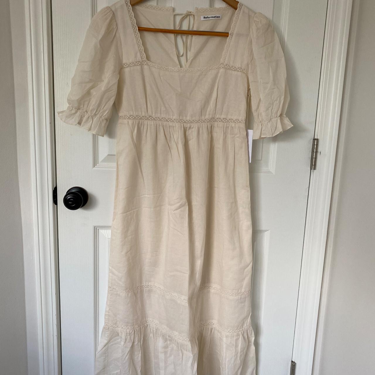 cream Bekkah dress from Reformation. original... - Depop