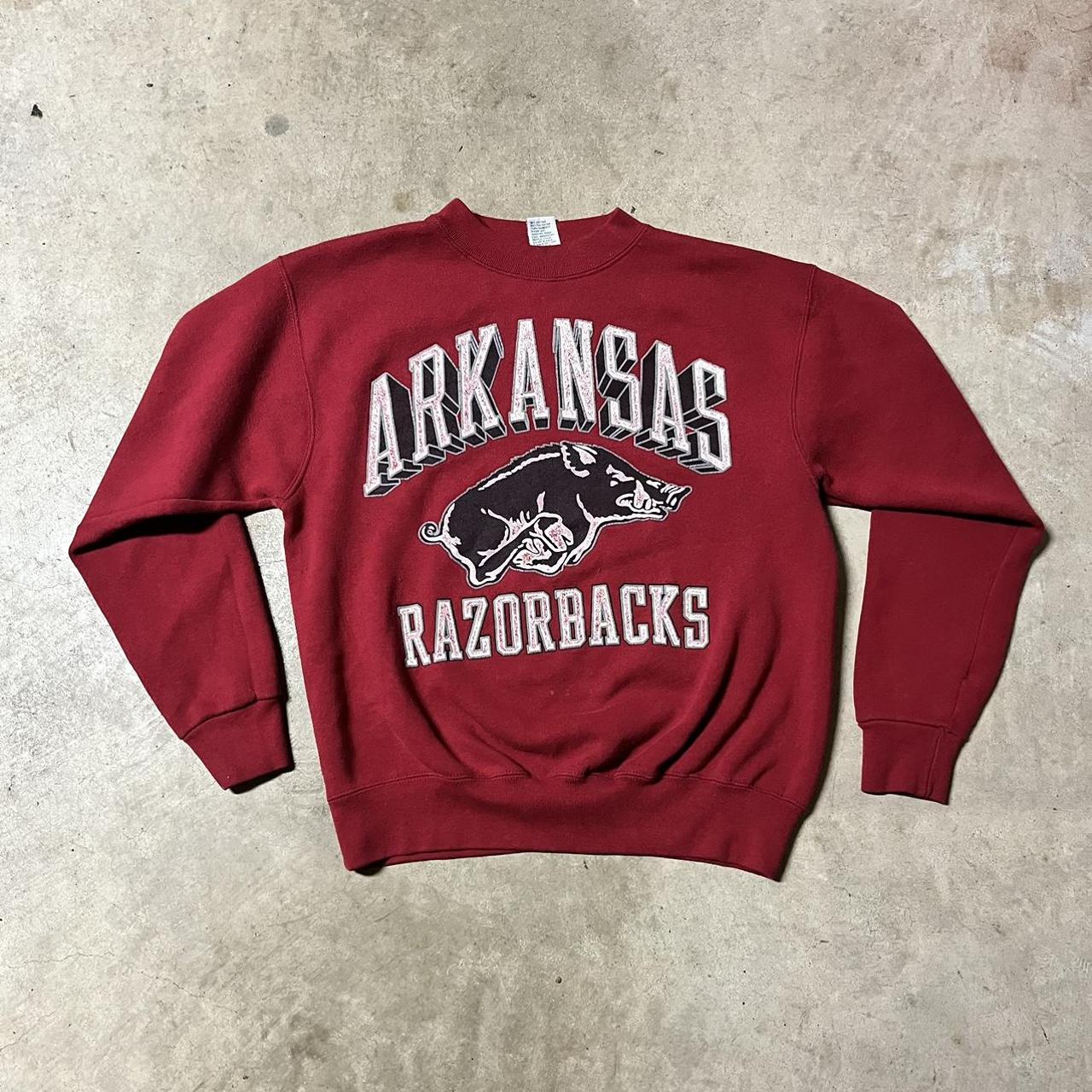 Vintage Arkansas Razorback 90s Crewneck Size... - Depop