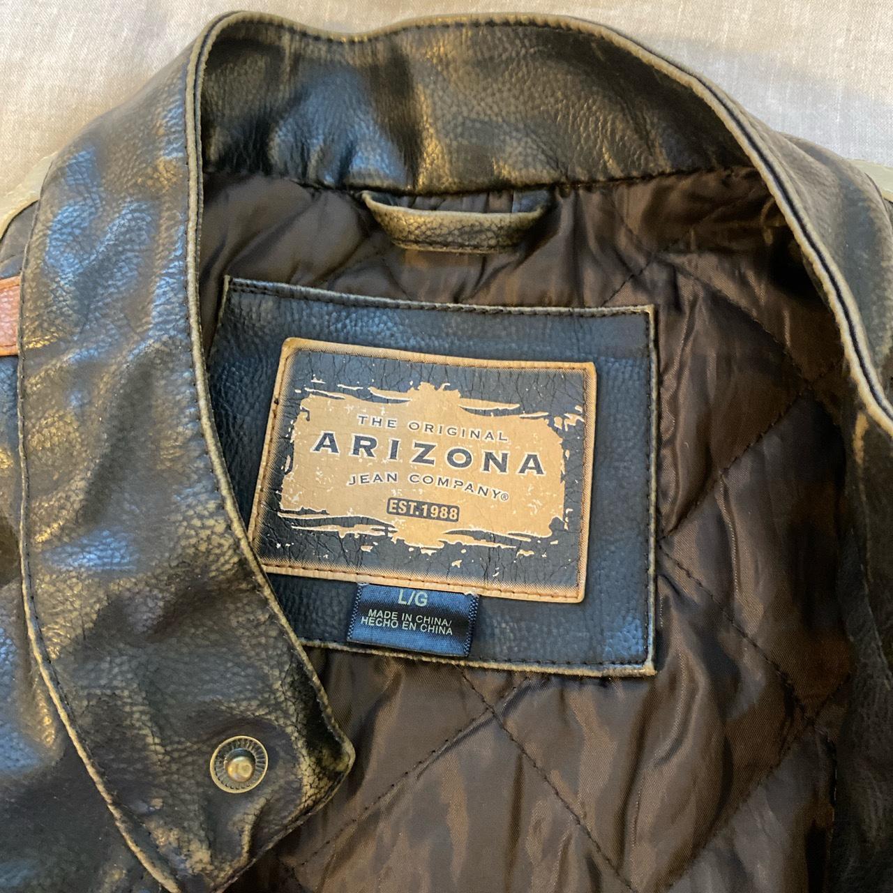 arizona leather jacket sleeve29” length27” great... Depop