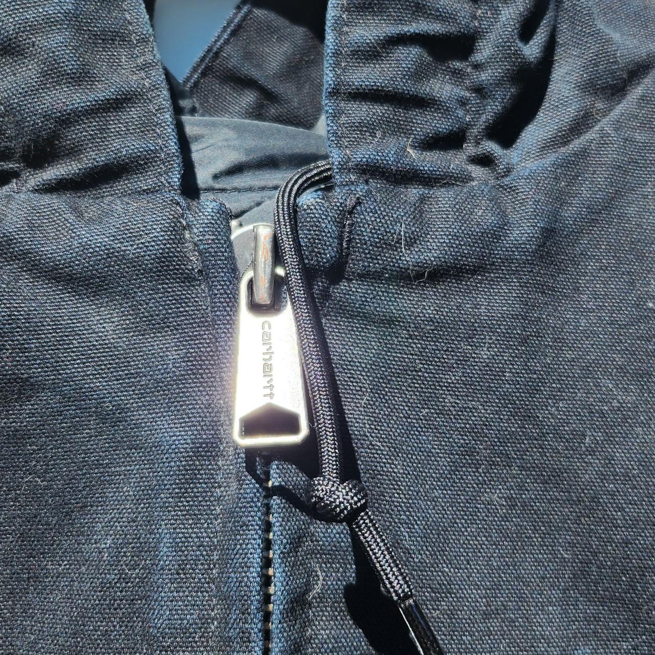Rare Black Carhartt Zip Up work Jacket with Warm... - Depop