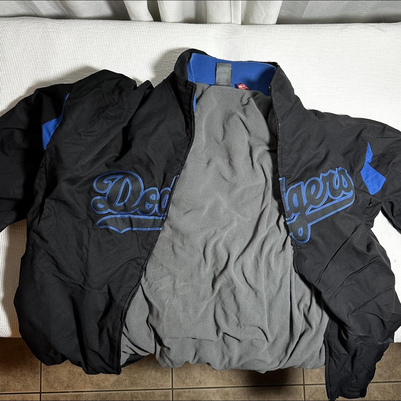 majestic dodgers jacket black