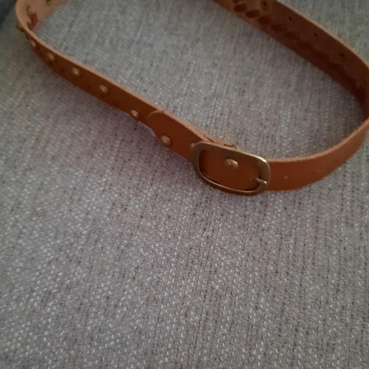 Womens Brown Leather belt. Target Brand Gold... Depop