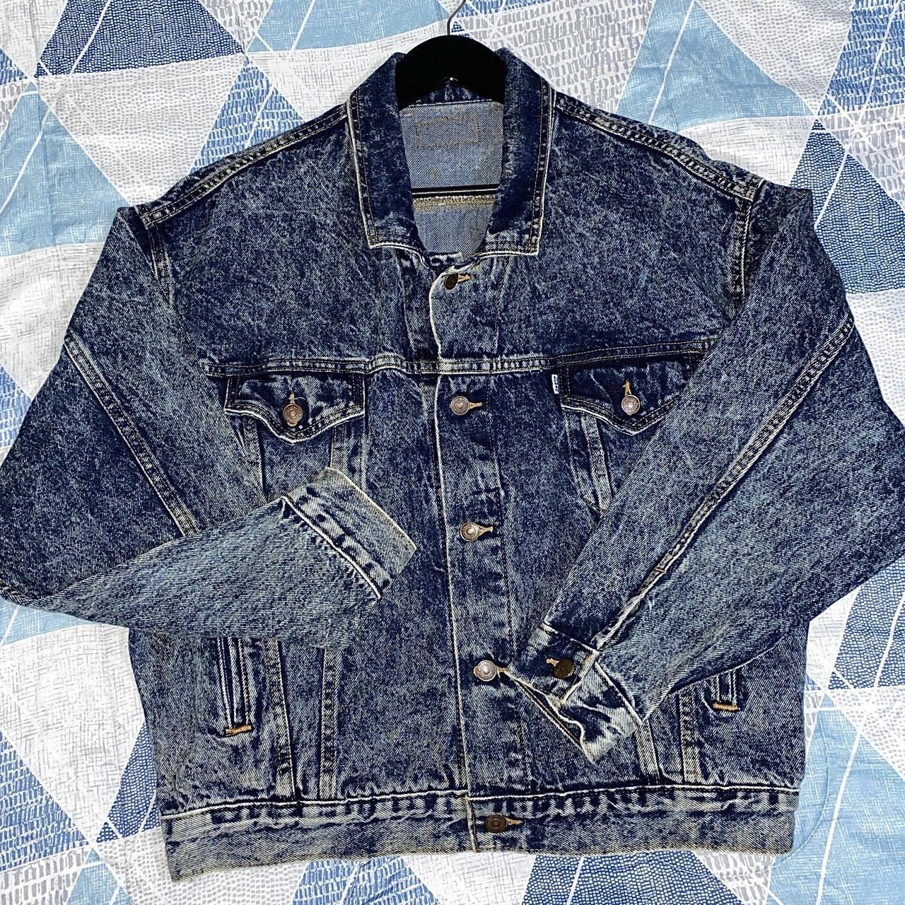 Vintage 90s Acid Wash Levi's Denim Trucker... - Depop