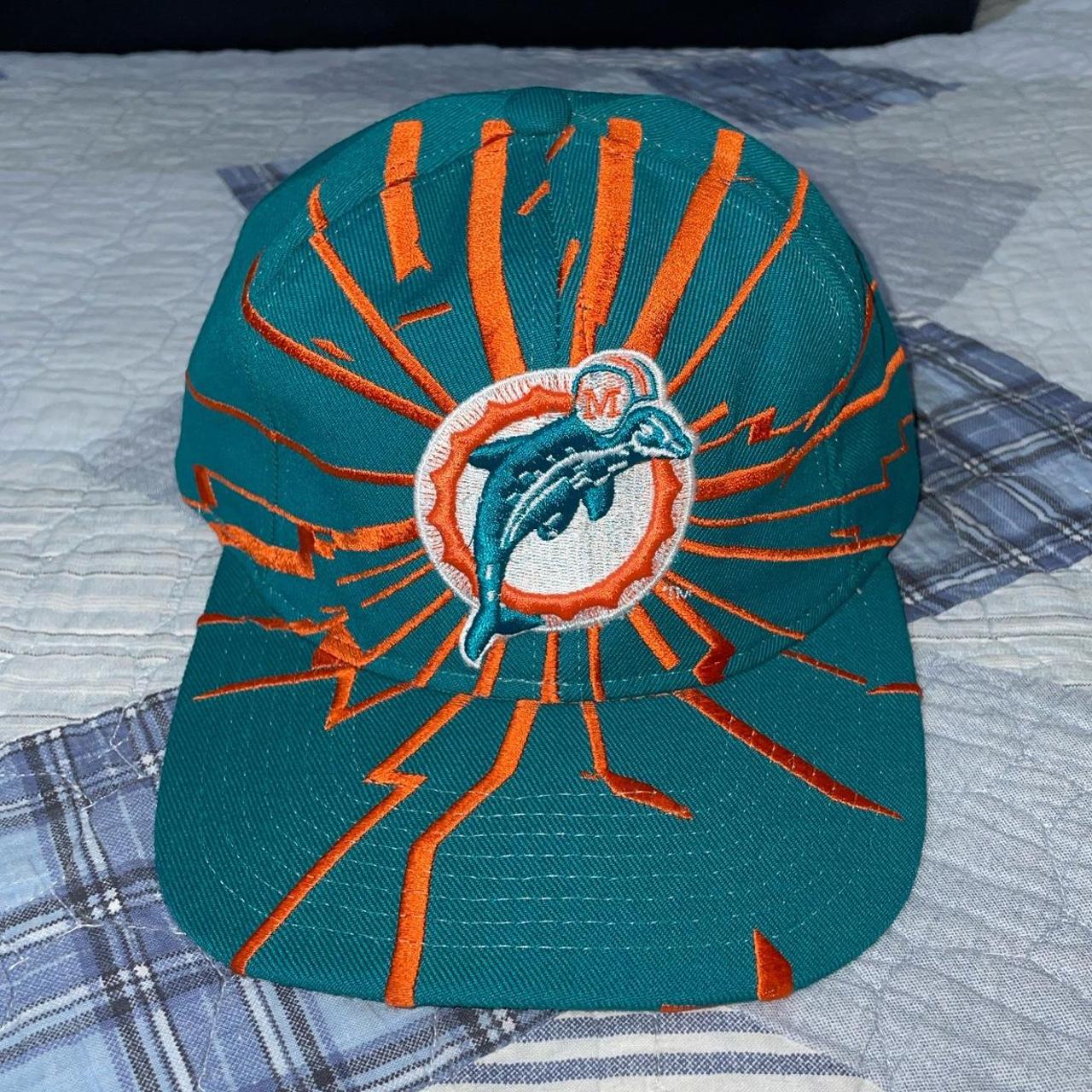 Vintage 90s RARE Miami Dolphins Starter Snapback Hat - Depop