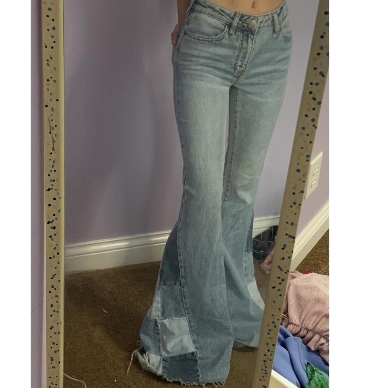 worn once. size 0 from kohls #flare #jeans #cowgirl... - Depop