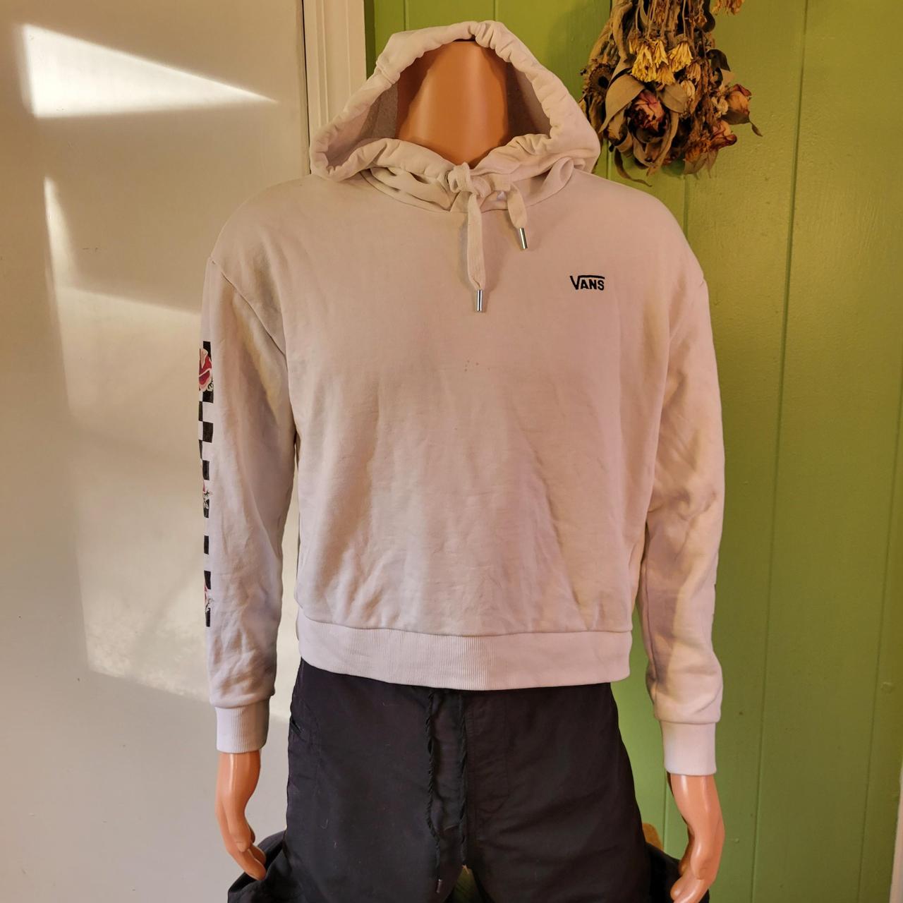 Vans checkered cheap sleeve hoodie