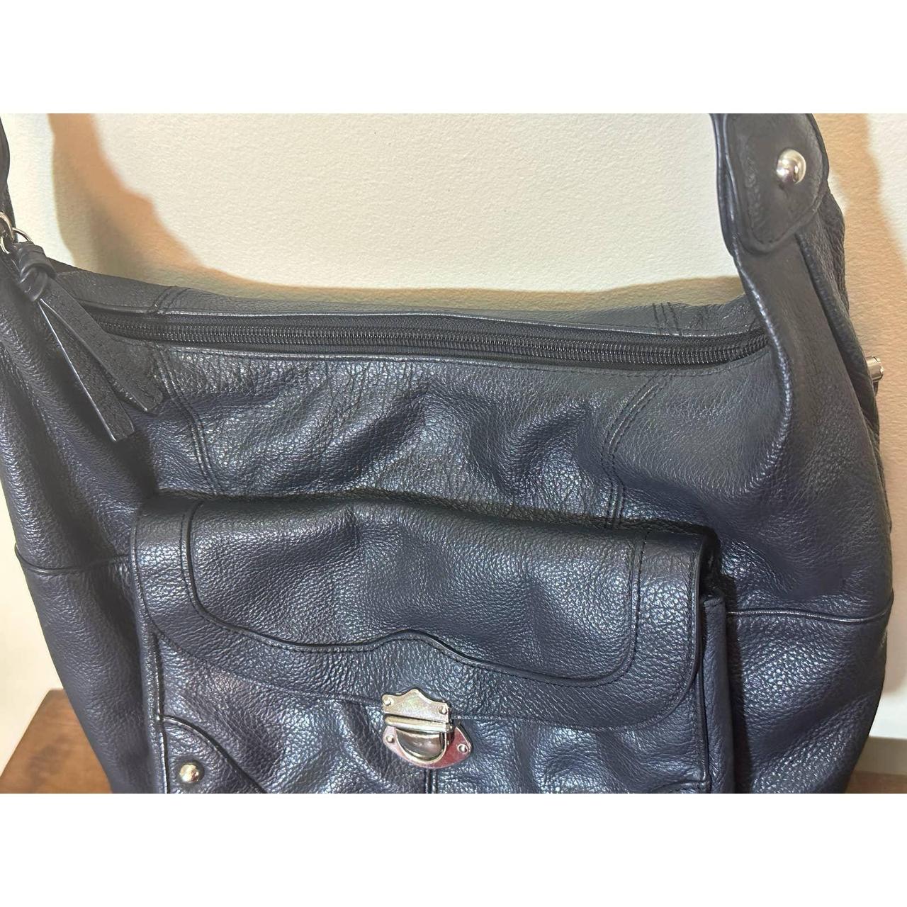 Vintage Brown Leather Stone Mountain backpack Purse, - Depop