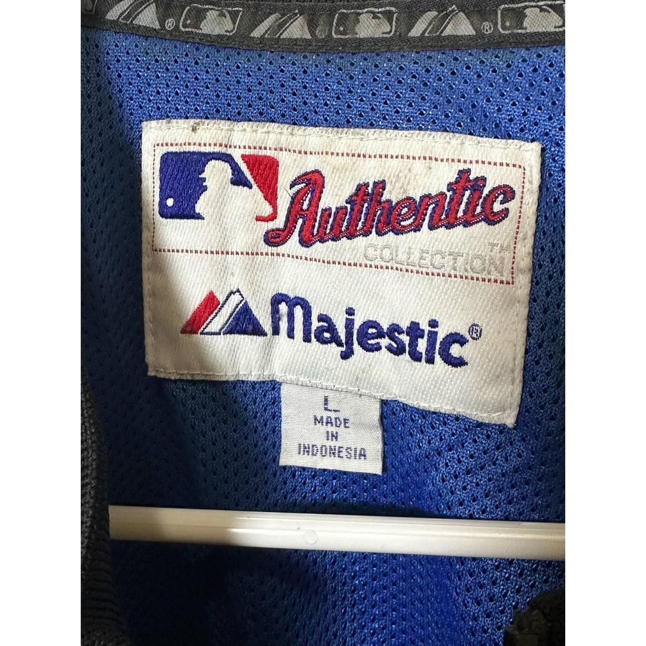 Authentic Majestic Mens L MLB NY Mets Dugout - Depop