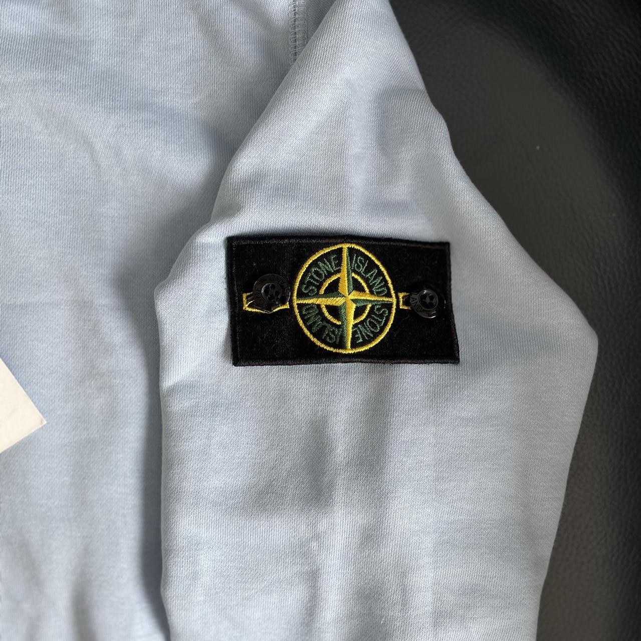 Stone Island Men’s Jumper, Small size, Light Blue - Depop