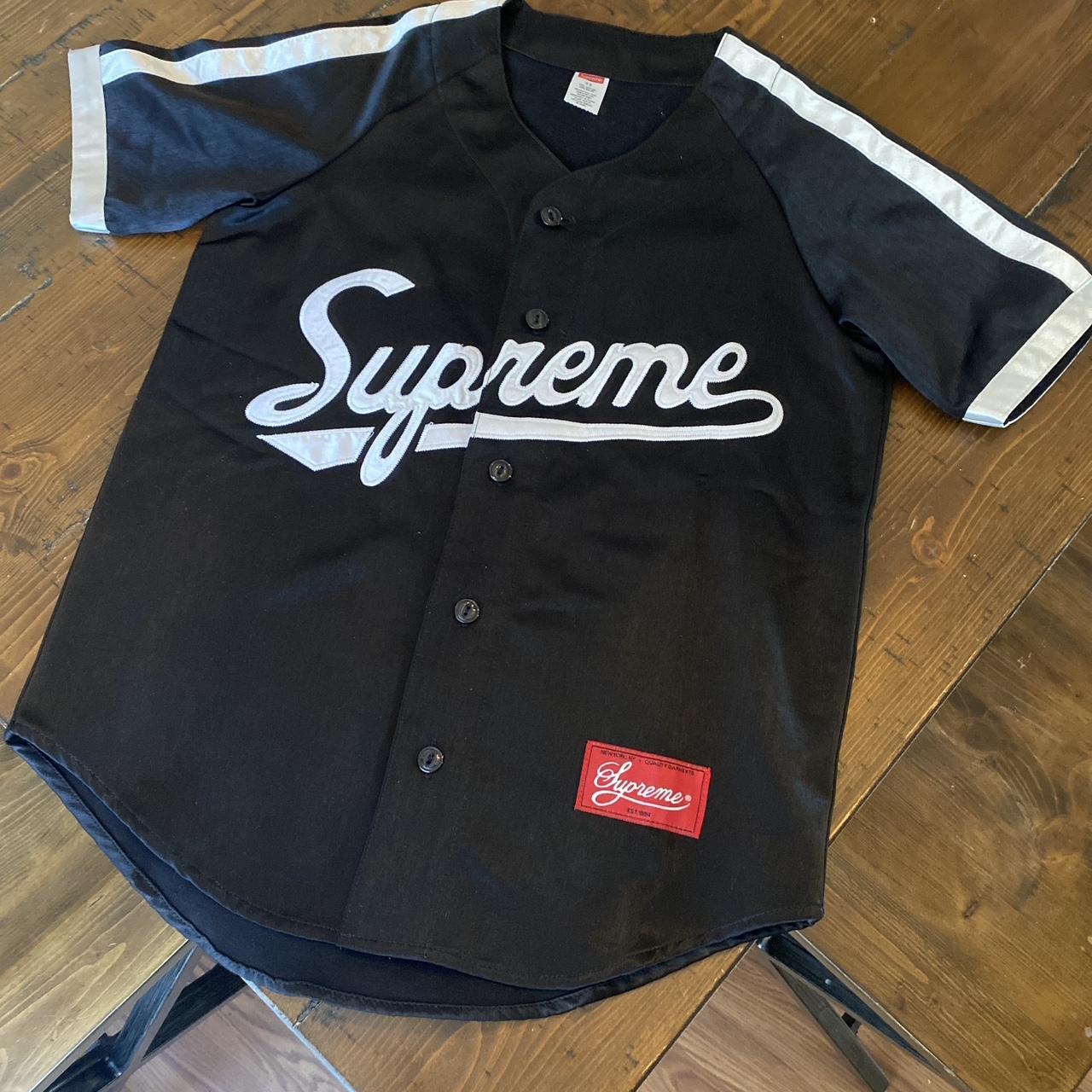 Supreme 2017 Satin Baseball Jersey - Black T-Shirts, Clothing
