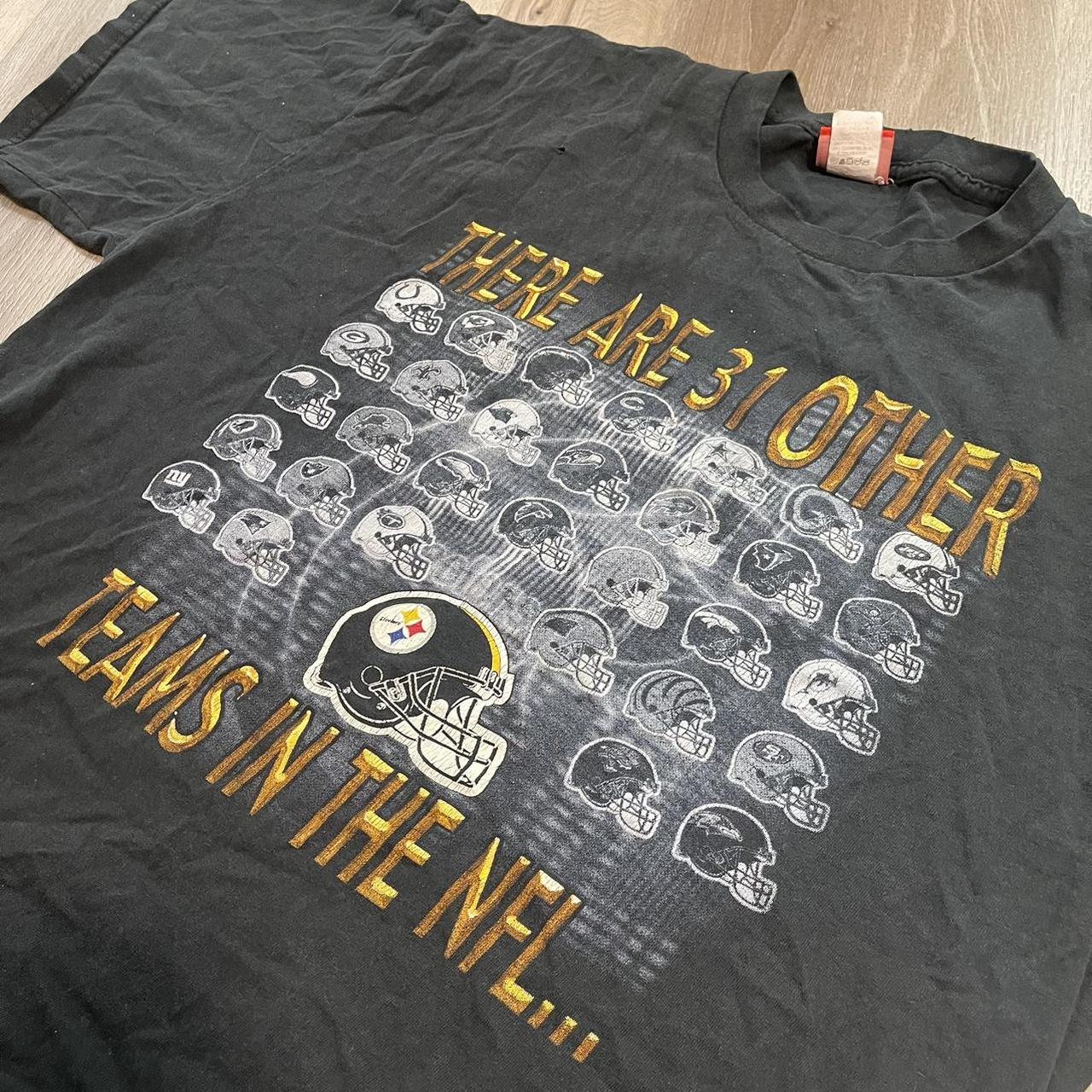 ON FIELD REEBOK Steelers Football Vintage Black Tee - Depop