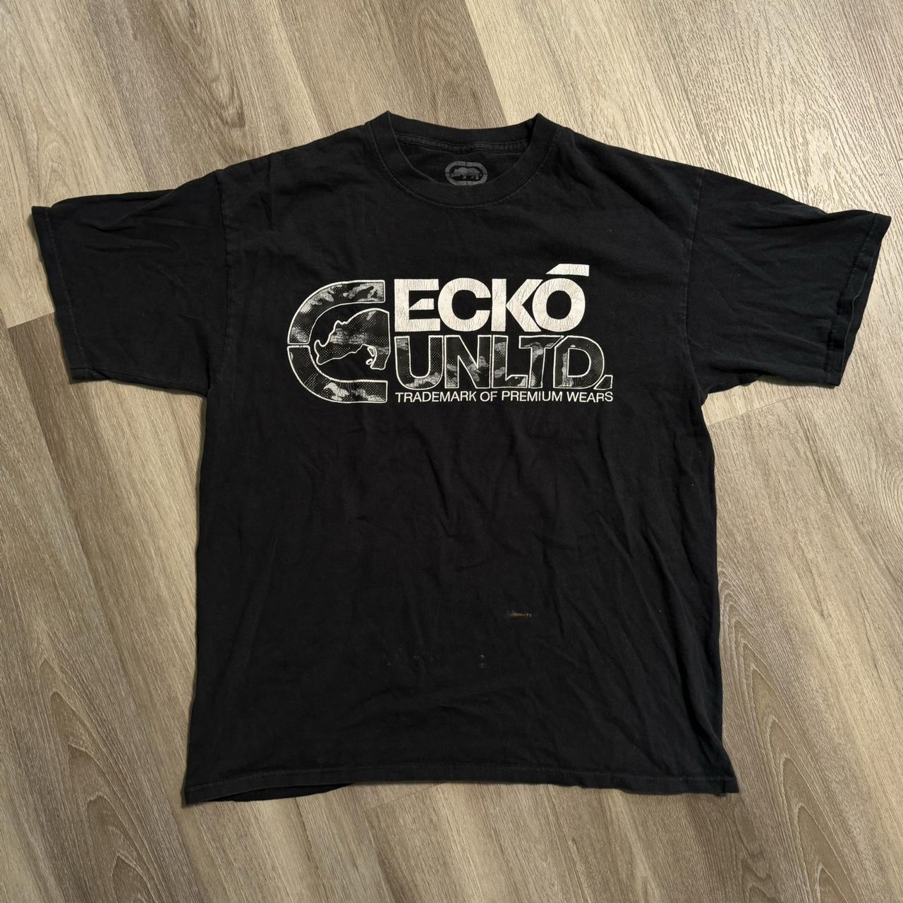 MODERN ECHO UNITED TEE SHIRT BLACK WHITE FROMT... - Depop