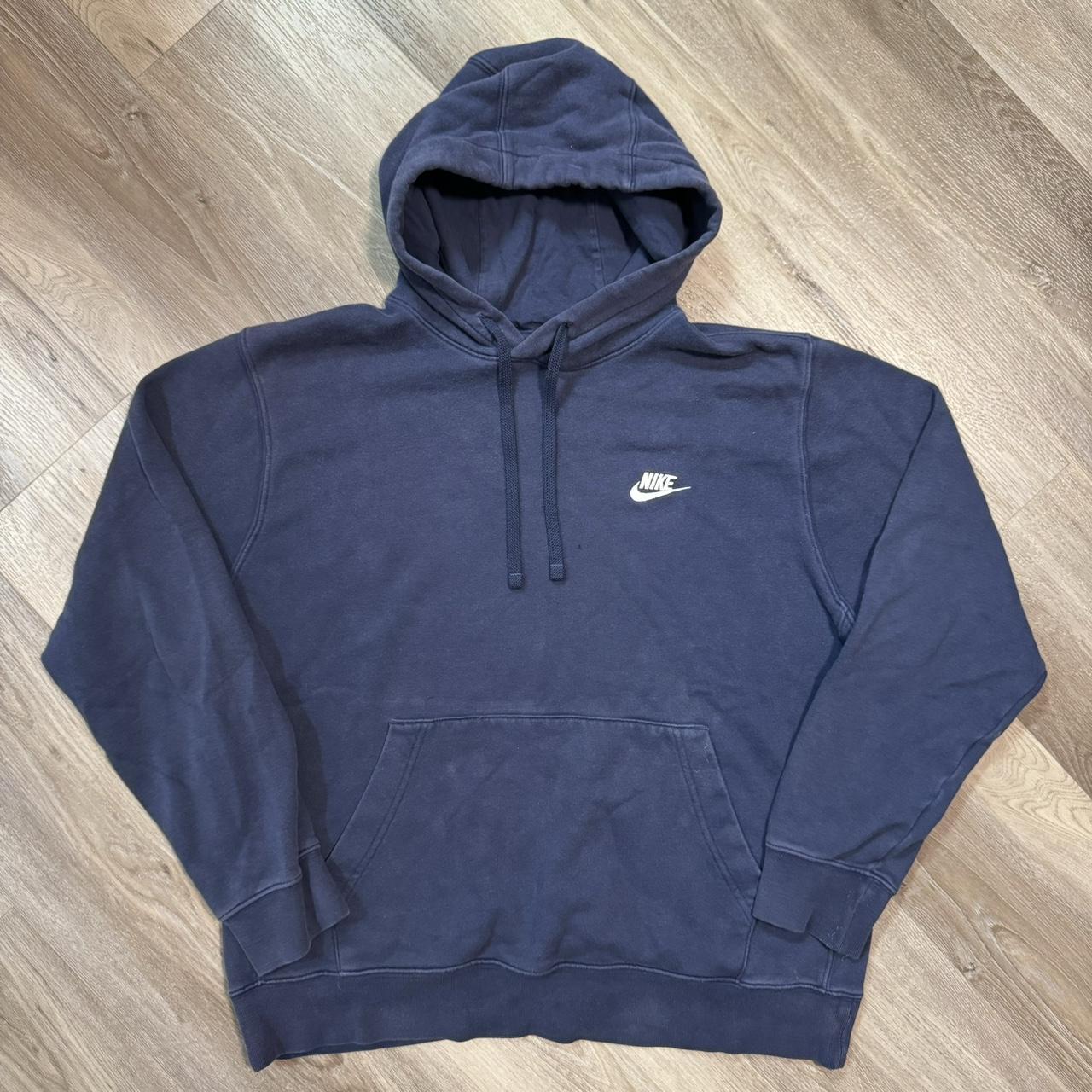 Deep Navy Blue Nike Hoodie Faded Super Warm Winter Depop 8702