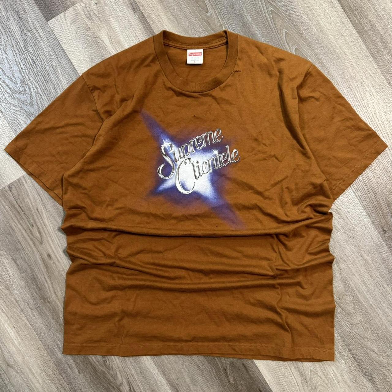 Supreme best sale brown tee