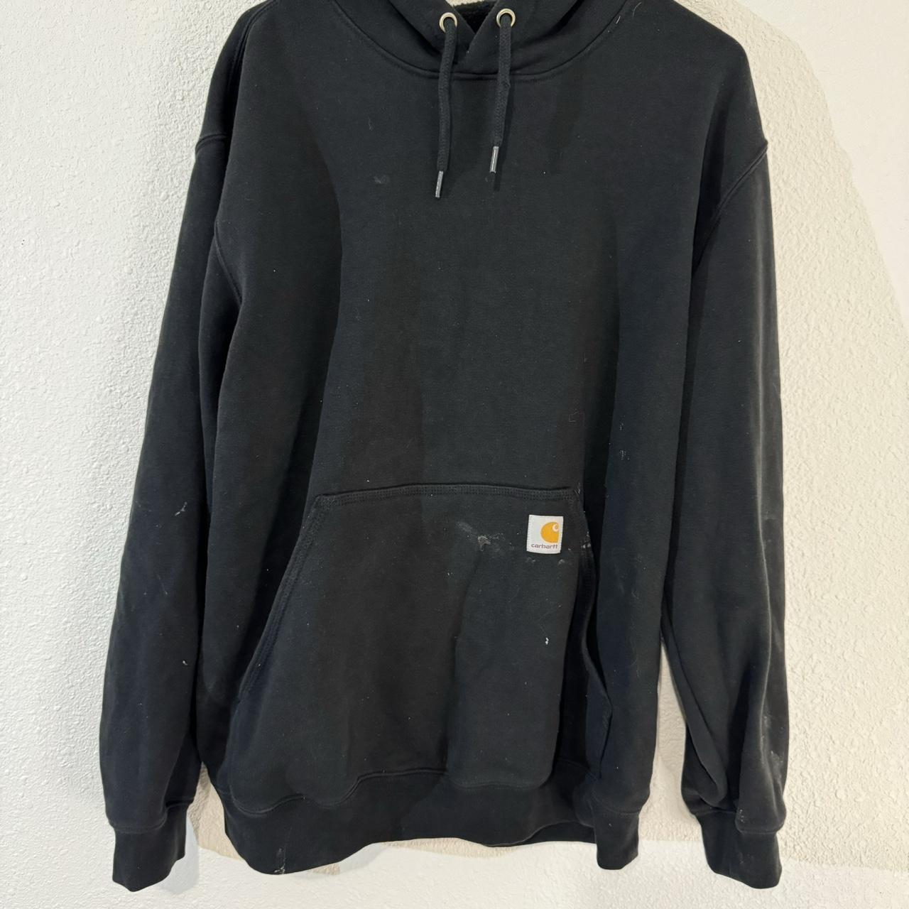 Early 2000s faded black carhartt hoodie Super. Depop